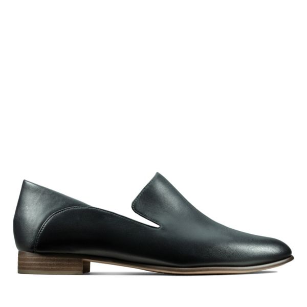 Clarks Womens Pure Viola Flat Shoes Black | USA-591278